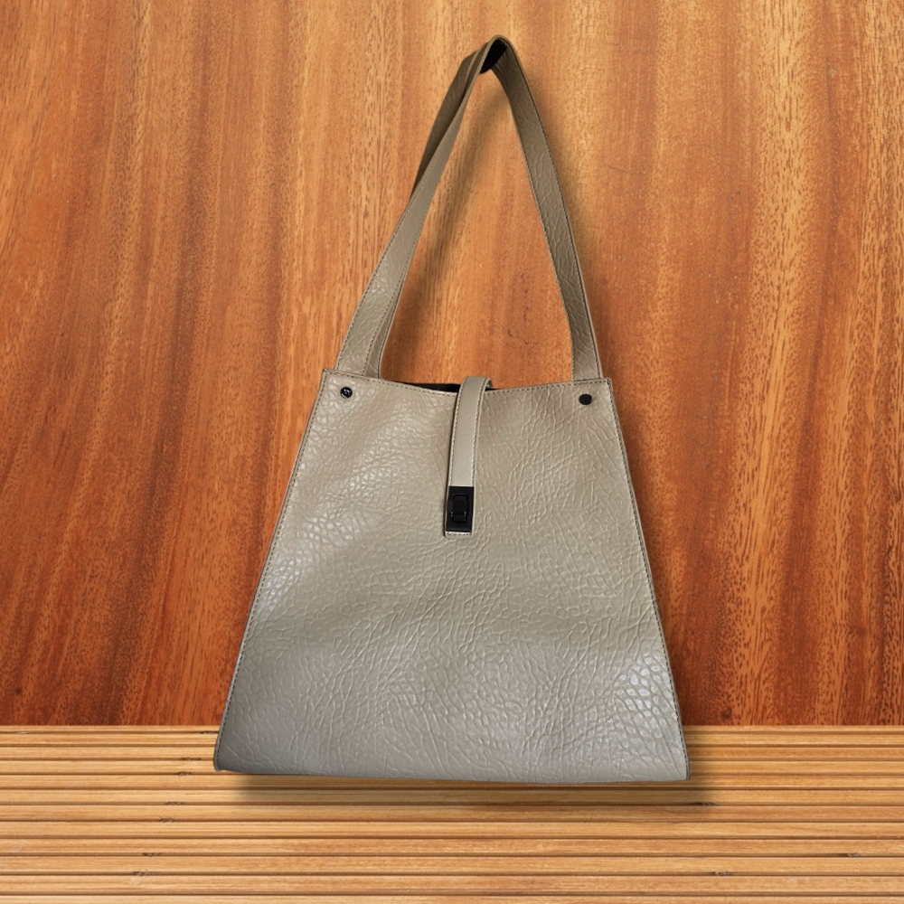 MEXX Women's Light Taupe PU Leather Tote/Bucket Shoulder Bag